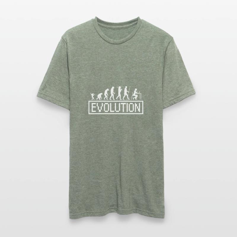 Evolution Computer Geschenk T-shirt polycoton Unisexe