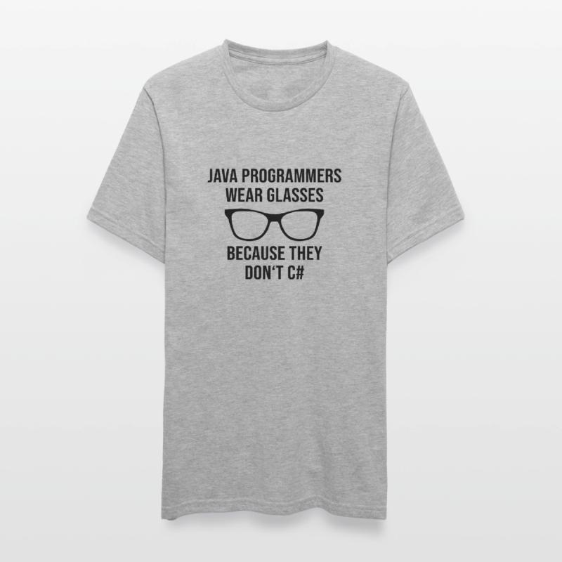 Programmer Java Entwickler Brille Unisex Polycotton T-Shirt
