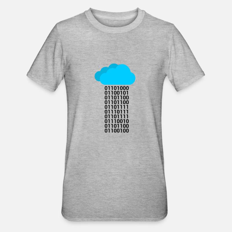 Computer Science Binary Gift Shirt - Unisex Polycotton T-Shirt - heather grey