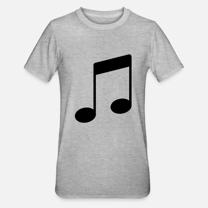 note_icon - Unisex Polycotton T-Shirt - heather grey