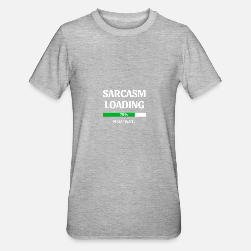 SARCASM Loading - Unisex Polycotton T-Shirt - heather grey