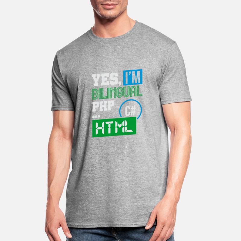 Computerprogrammierer Humor Ja, ich bin zweisprachig HTML Unisex Polycotton T-Shirt
