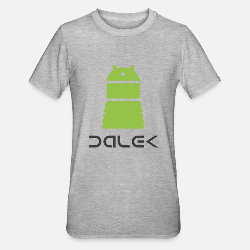 Dalek Android - T-shirt polycoton Unisexe - gris chiné