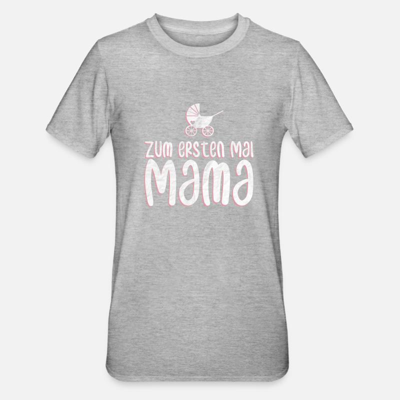Mutter - Unisex Polycotton T-Shirt - Grau meliert