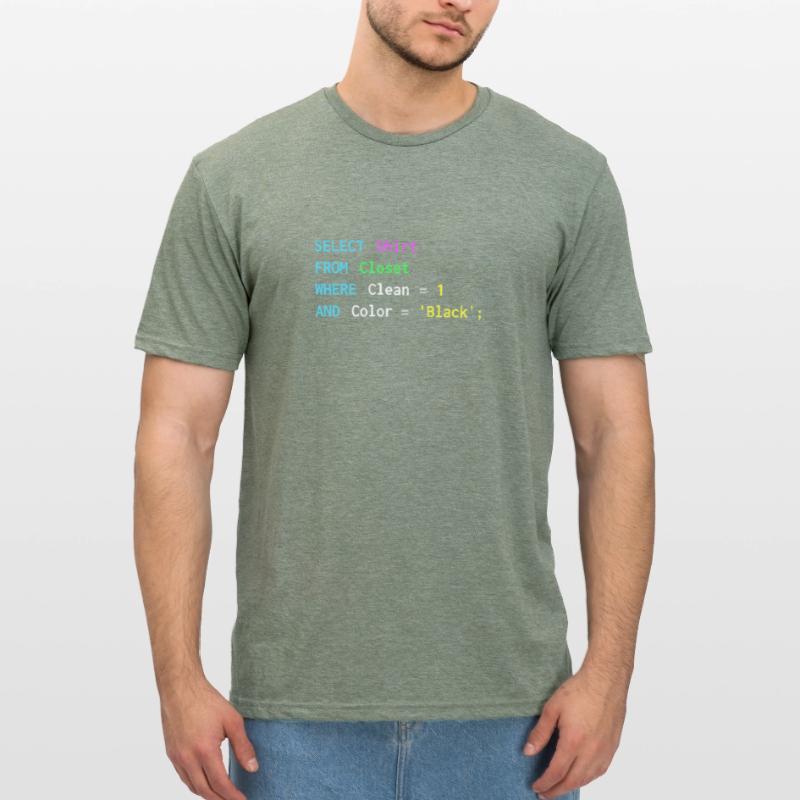 Conception SQL amusante pour les programmeurs sql, DBA, T-shirt polycoton Unisexe