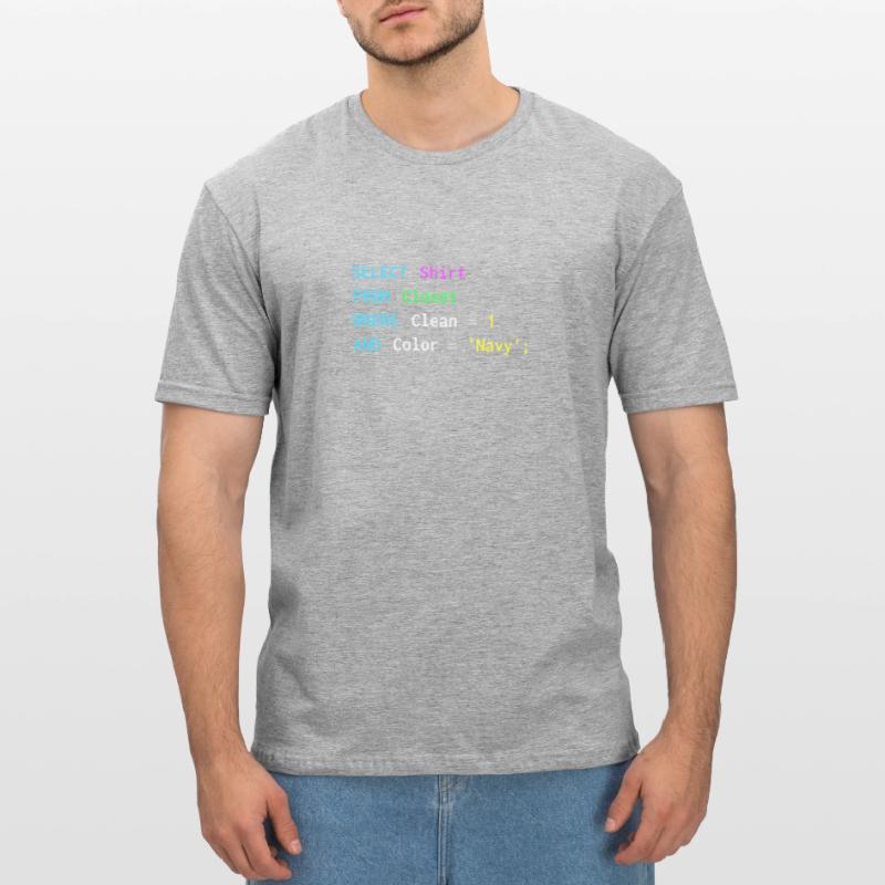 Conception SQL amusante pour les programmeurs sql, DBA, T-shirt polycoton Unisexe