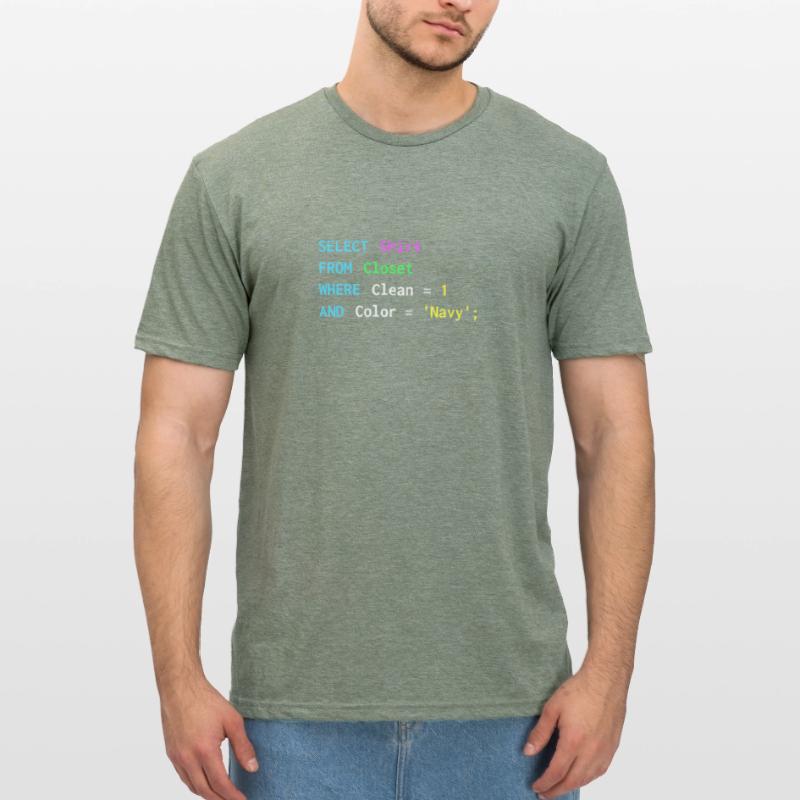 Conception SQL amusante pour les programmeurs sql, DBA, T-shirt polycoton Unisexe