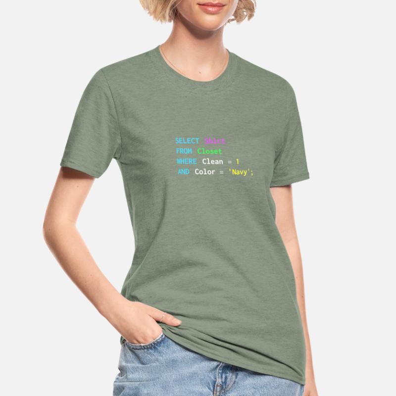 Lustiges SQL-Design für SQL-Programmierer, DBA, Unisex Polycotton T-Shirt