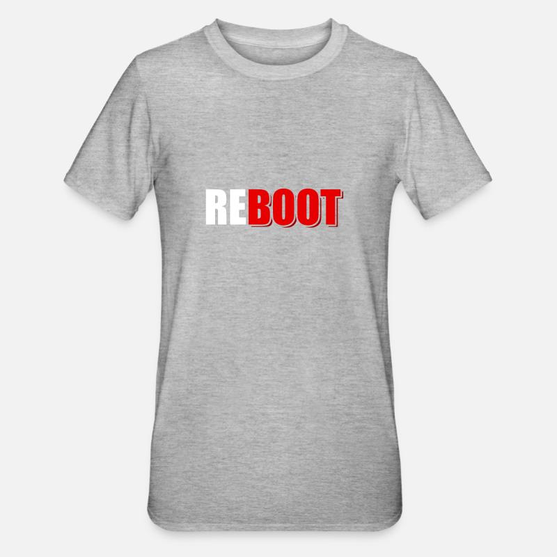 computer - Unisex Polycotton T-Shirt - heather grey