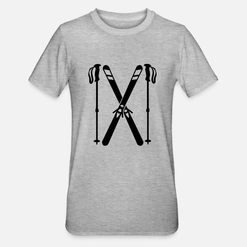 ski - T-shirt polycoton Unisexe - gris chiné