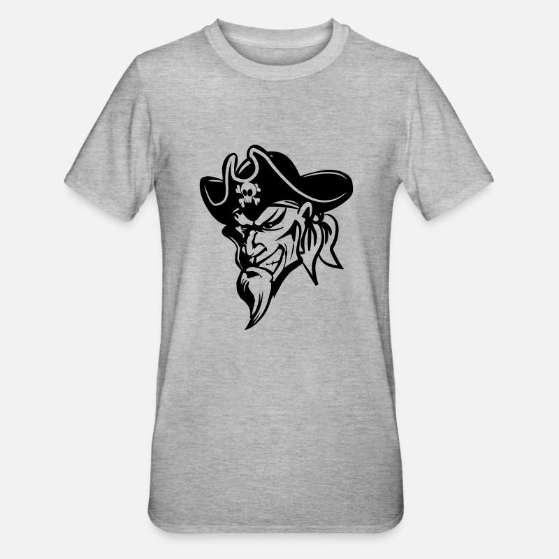 Pirate mal - T-shirt polycoton Unisexe - gris chiné