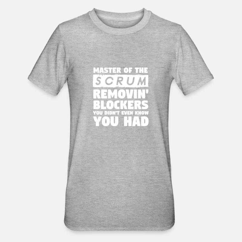 Scrum Master Removing Blockers - Unisex Polycotton T-Shirt - heather grey
