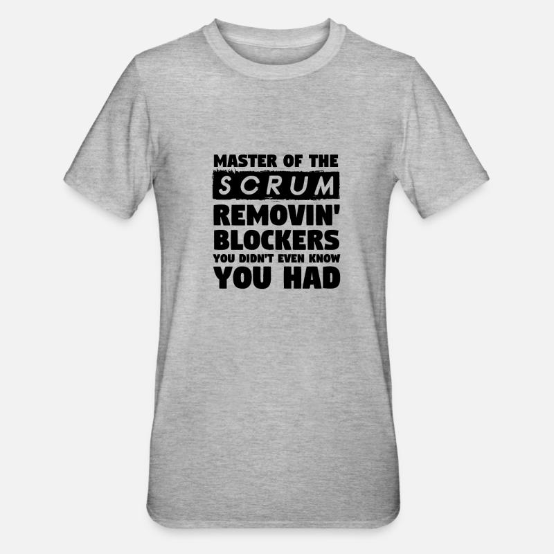 Scrum Master Agile Software Entwicklung - Unisex Polycotton T-Shirt - Grau meliert