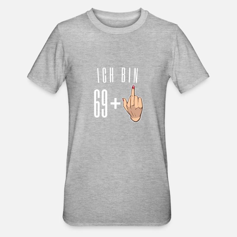 70e anniversaire - T-shirt polycoton Unisexe - gris chiné