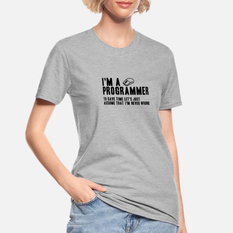 Geschenk für Programmierer Coding Programmer Unisex Polycotton T-Shirt
