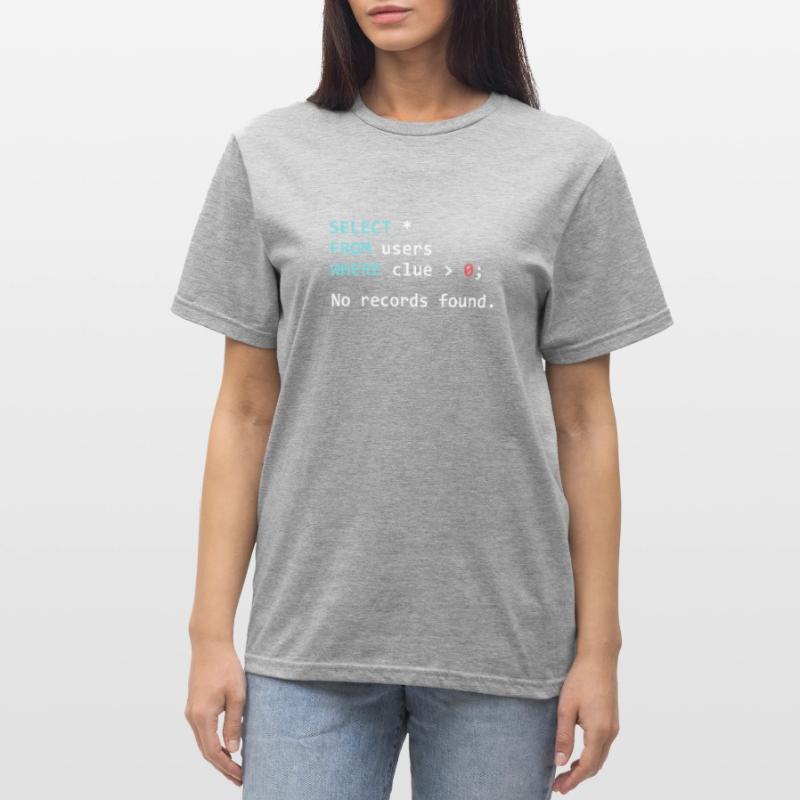 Drôle de programmeur Gift SQL Query T-shirt polycoton Unisexe