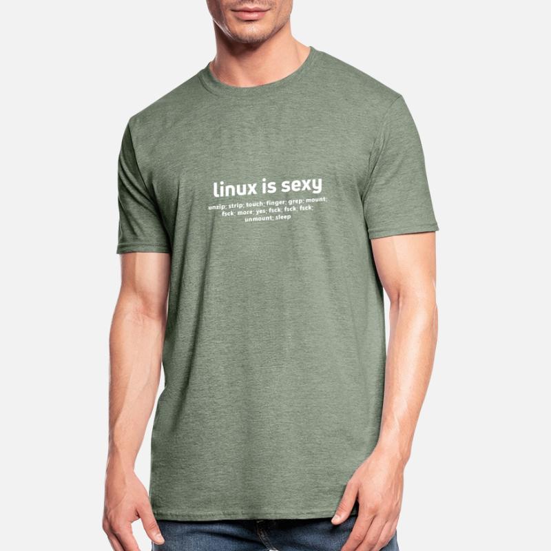Linux Funny Commands Fsck Unmount Linux-Benutzer Unisex Polycotton T-Shirt