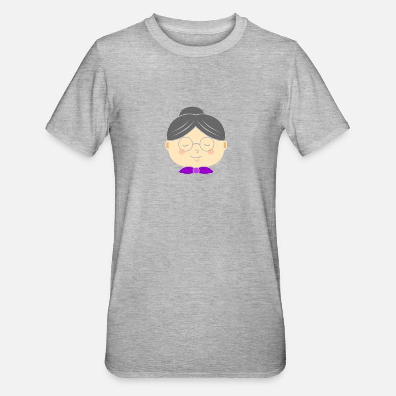 Oma Großmutter - Unisex Polycotton T-Shirt - Grau meliert