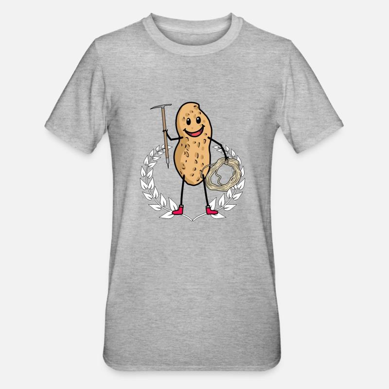 Arachide grimpeur extrême athlète arachide - T-shirt polycoton Unisexe - gris chiné