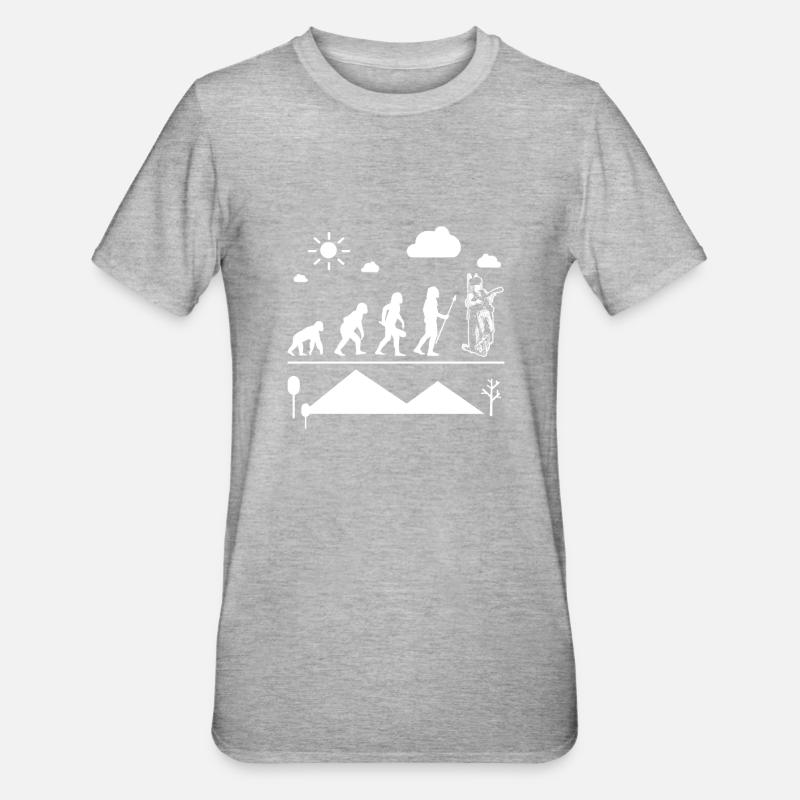 Mandolin Mandolin Evolution - Unisex Polycotton T-Shirt - heather grey