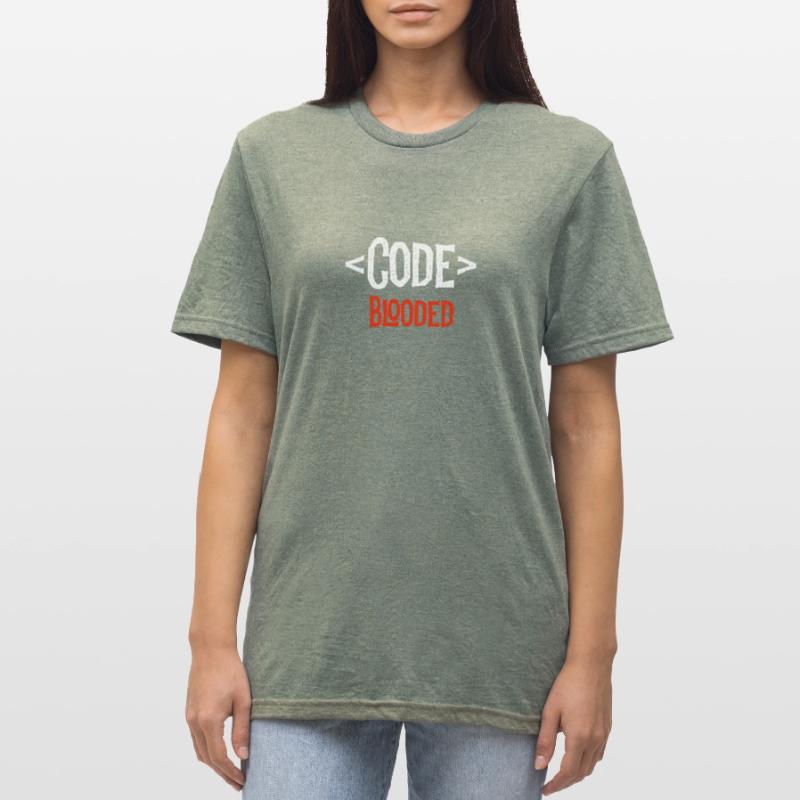 Chemise de développeur - Code Blooded - Coding Coder T-shirt polycoton Unisexe