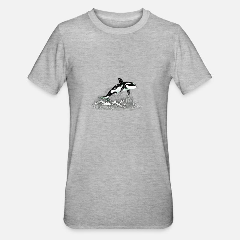 Orca - Unisex Polycotton T-Shirt - Grau meliert