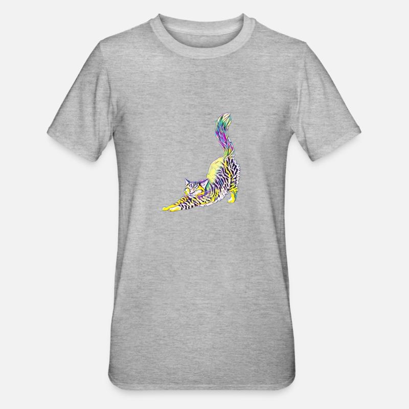 chat - T-shirt polycoton Unisexe - gris chiné