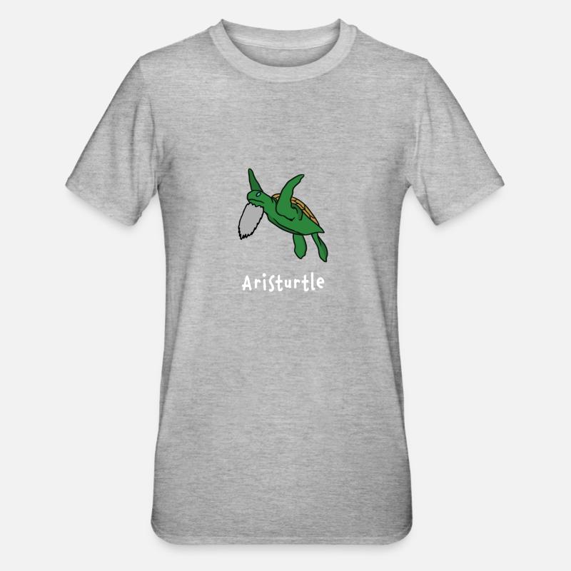 Philosopher Aristotle's Tortoise Philosophy - Unisex Polycotton T-Shirt - heather grey