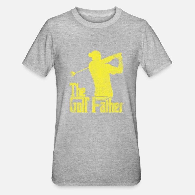 Golf Golfplatz Golfschläger - Unisex Polycotton T-Shirt - Grau meliert
