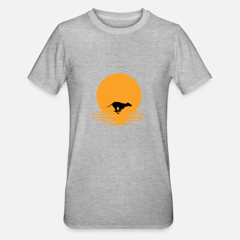 Coucher de Greyhound - T-shirt polycoton Unisexe - gris chiné