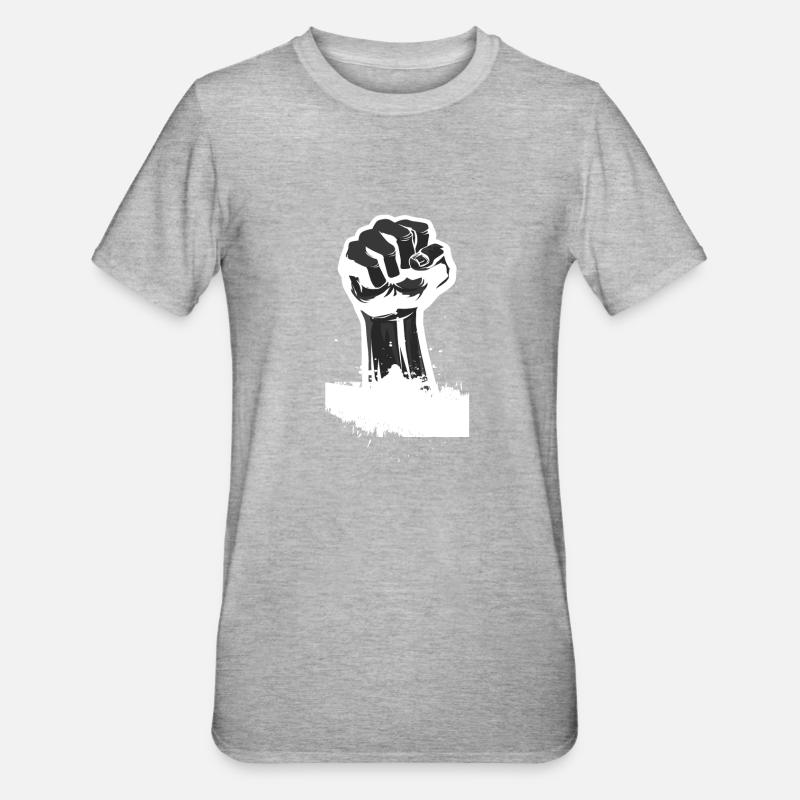 Revolution Faust Geschenk - Unisex Polycotton T-Shirt - Grau meliert