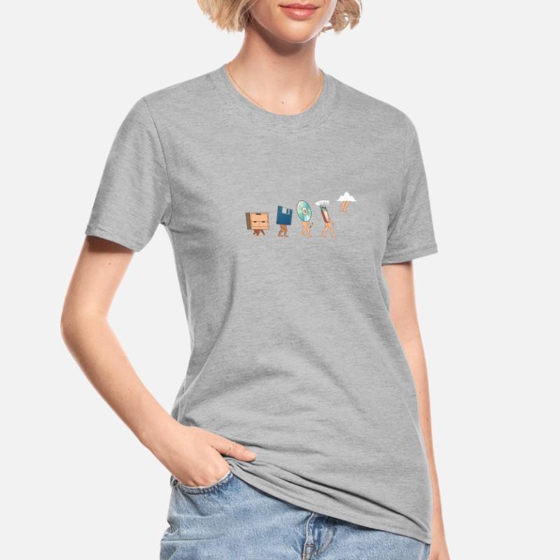 Cloud Computing Evolution - Idée cadeau pour Nerd T-shirt polycoton Unisexe