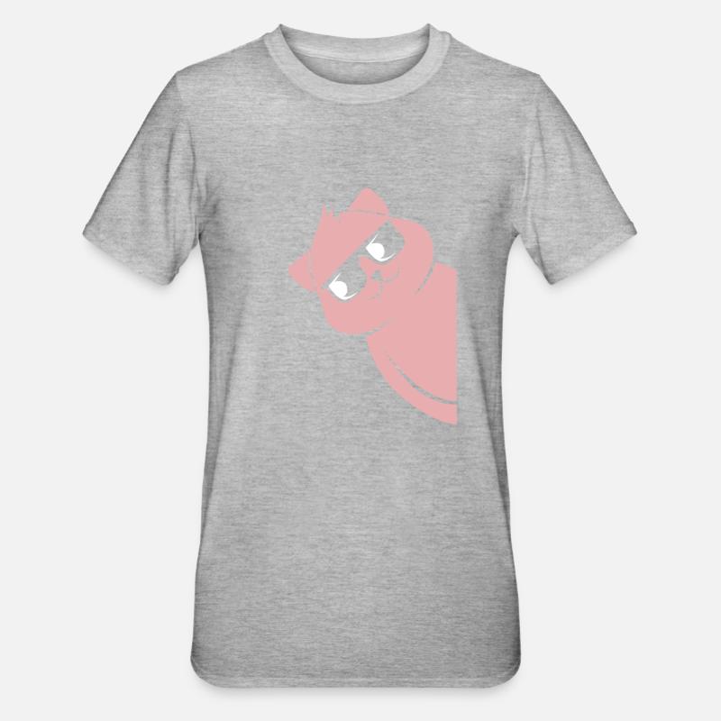 Observer et espionner les chats - T-shirt polycoton Unisexe - gris chiné