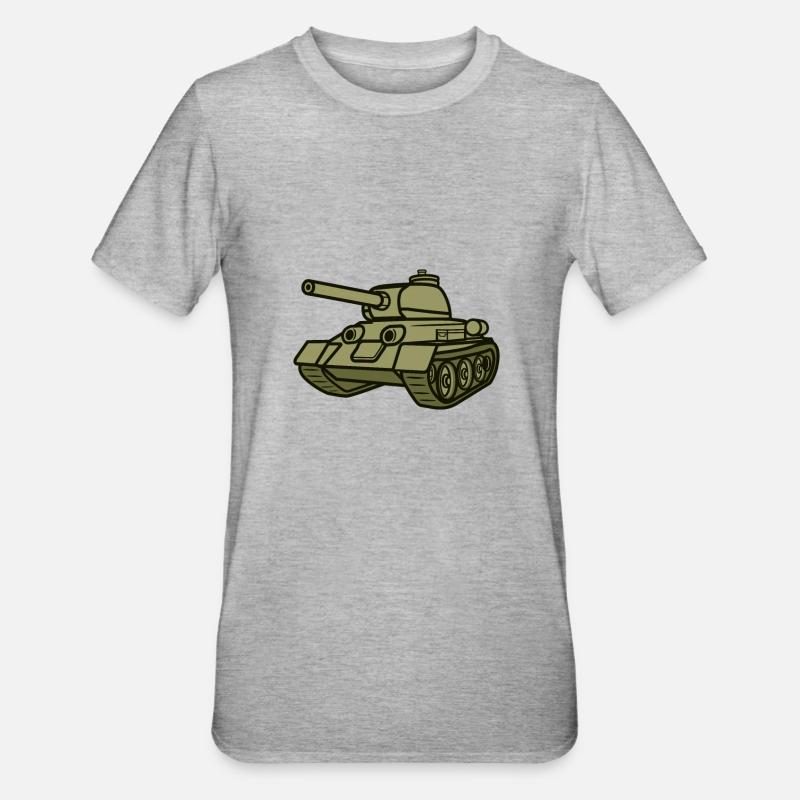 Panzer - Unisex Polycotton T-Shirt - Grau meliert
