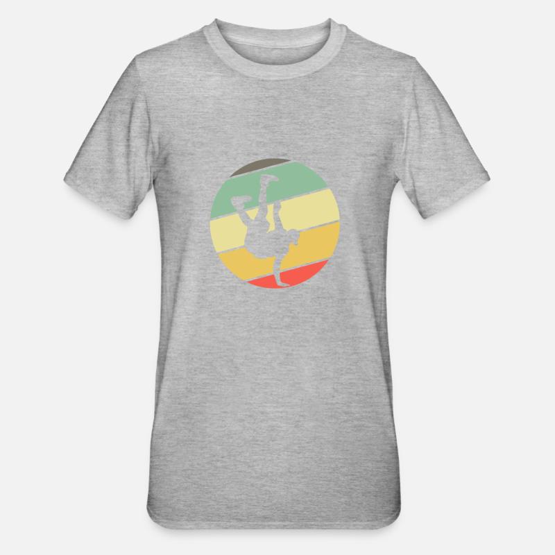 Breakdance rétro Bboying Breakdancing - T-shirt polycoton Unisexe - gris chiné