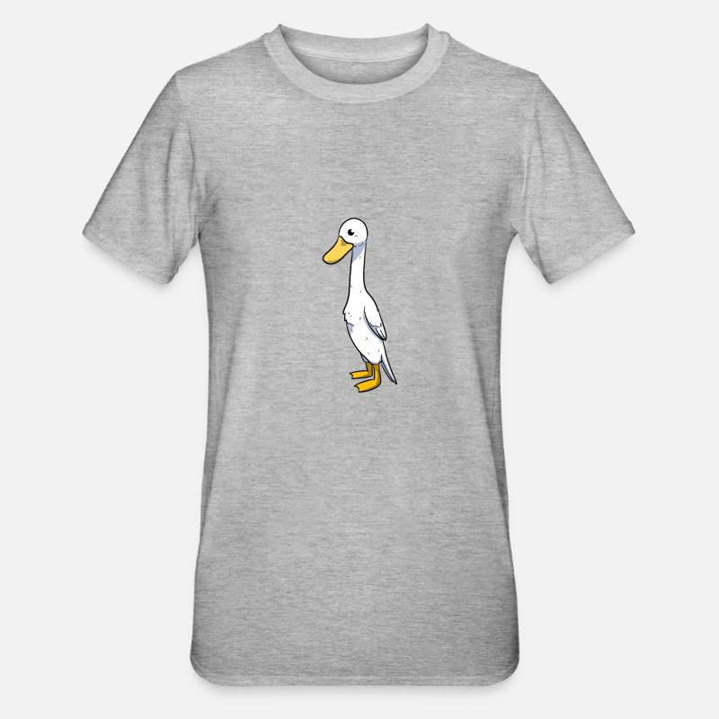 Canard en cours d'exécution - T-shirt polycoton Unisexe - gris chiné