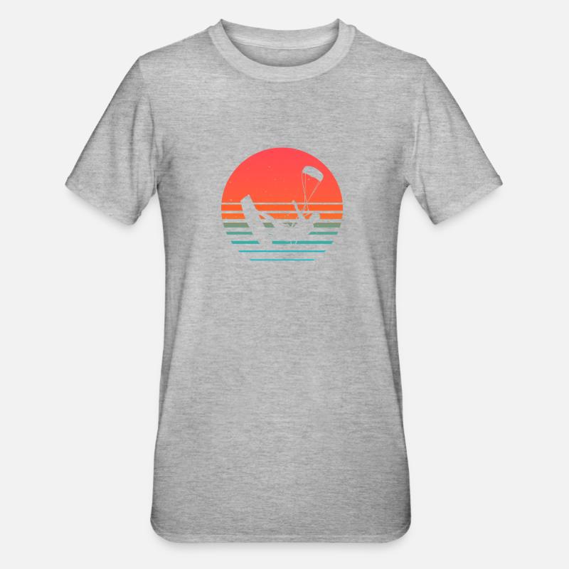 Kite Kiteboarding Kitesurfer Kiteboarding Gift - T-shirt polycoton Unisexe - gris chiné