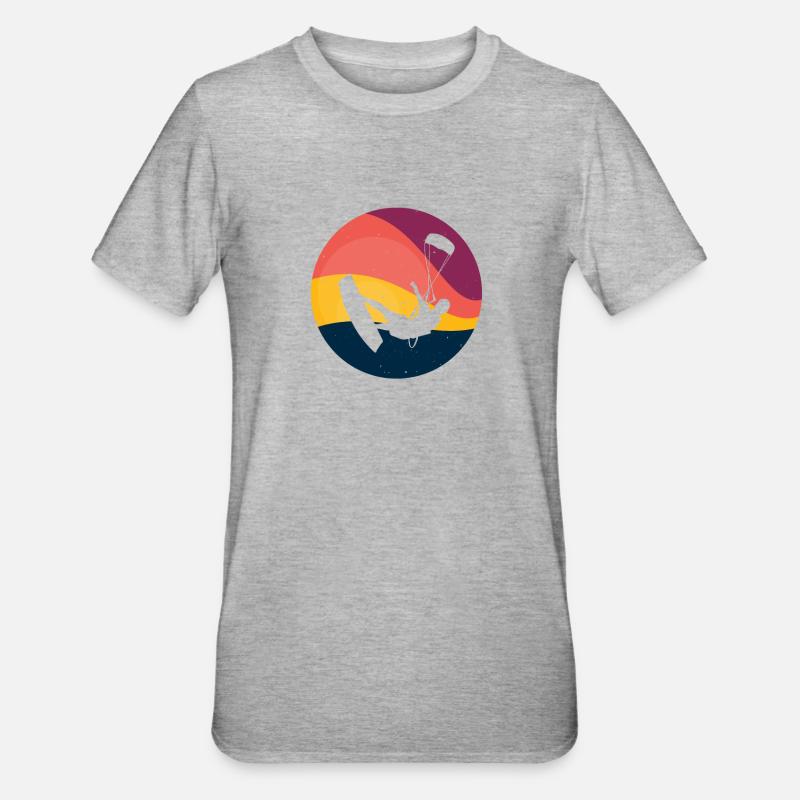 Kite Kiteboarding Kitesurfer Kiteboarding Gift - T-shirt polycoton Unisexe - gris chiné