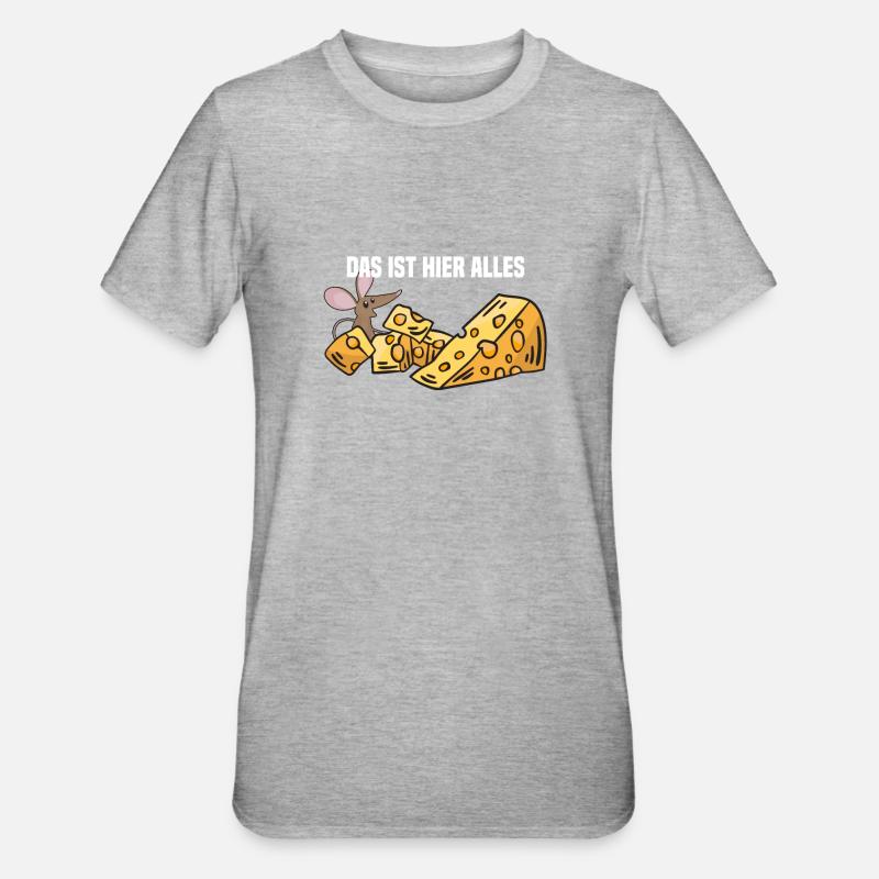 It's all cheese here - Unisex Polycotton T-Shirt - heather grey