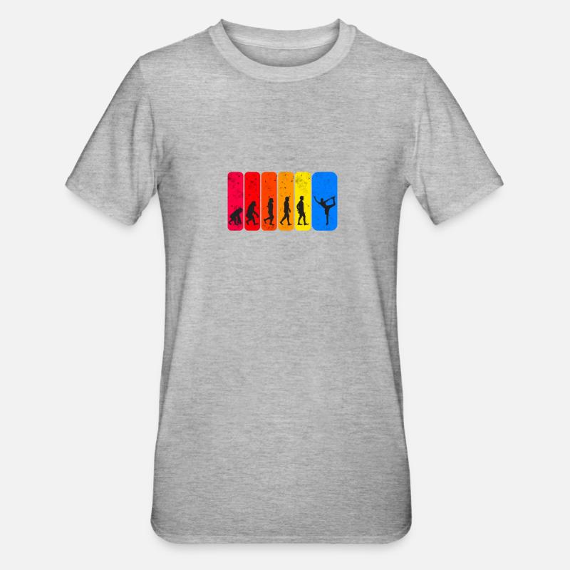 Eiskunstlauf Evolution Eiskunstläufer Geschenkidee - Unisex Polycotton T-Shirt - Grau meliert