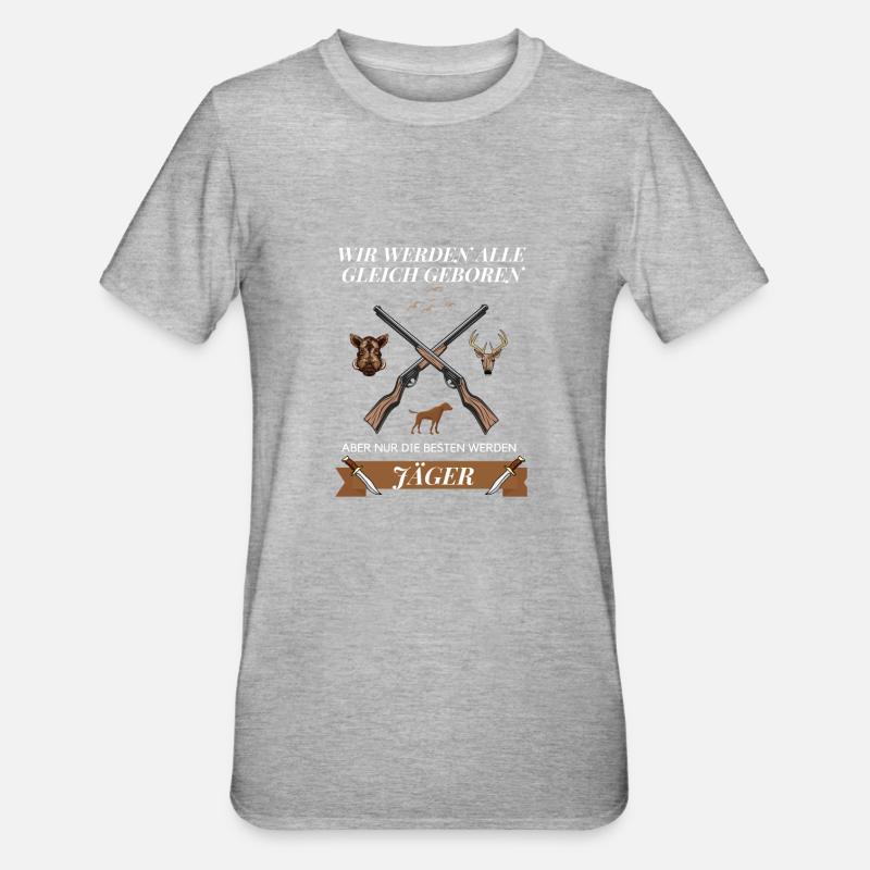 Jäger aus Leidenschaft - Unisex Polycotton T-Shirt - Grau meliert