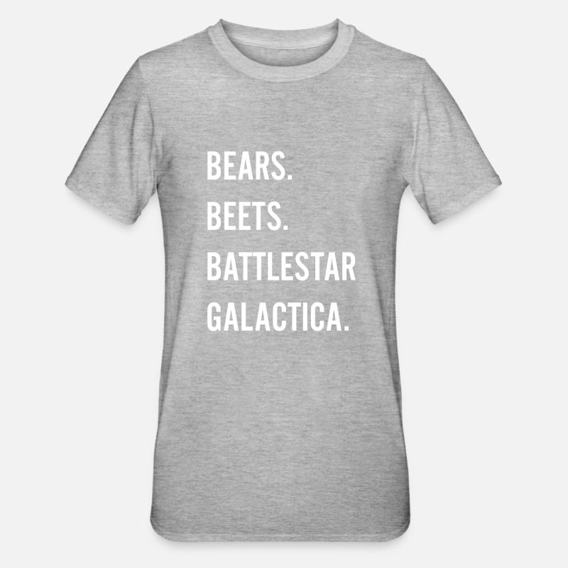 Ours Betteraves Battlestar Galactica - T-shirt polycoton Unisexe - gris chiné