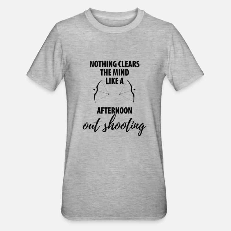 Cible arc et flèche - T-shirt polycoton Unisexe - gris chiné