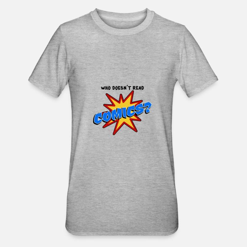 Who doesn´t read comic - Unisex Polycotton T-Shirt - heather grey