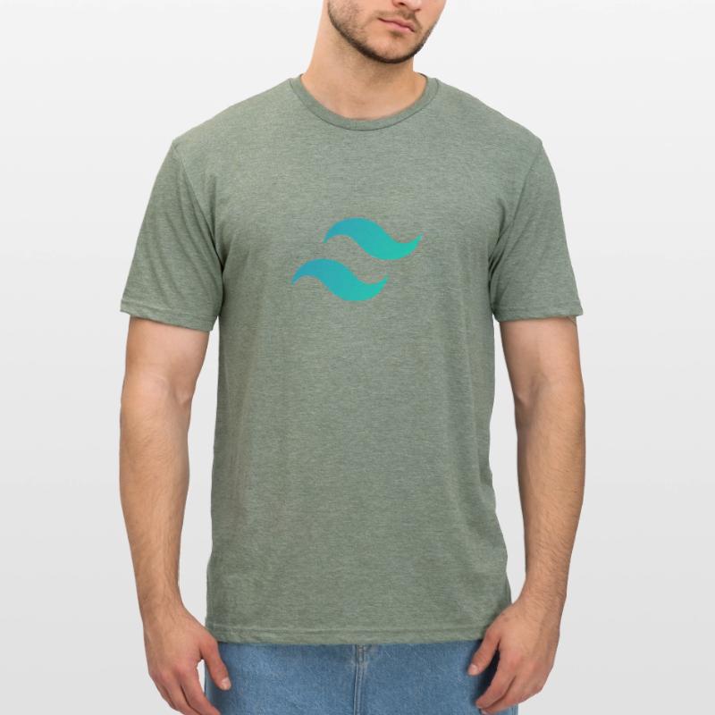 Tailwind CSS Mark - CSS Framework Programmer Coder Unisex Polycotton T-Shirt