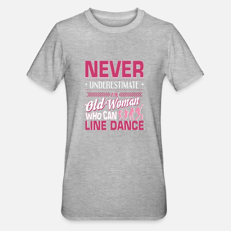 Linedance Western Riverdance Tanzen Geschenkidee - Unisex Polycotton T-Shirt - Grau meliert