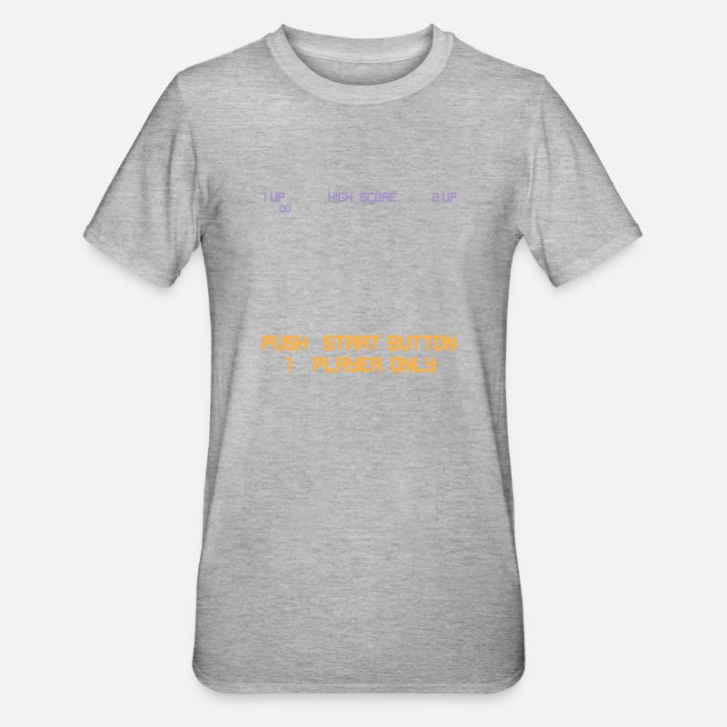 jeu d'arcade rétro - T-shirt polycoton Unisexe - gris chiné