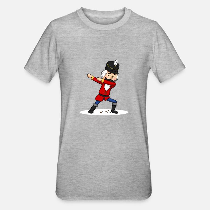 Dabbing nutcracker - Unisex Polycotton T-Shirt - heather grey