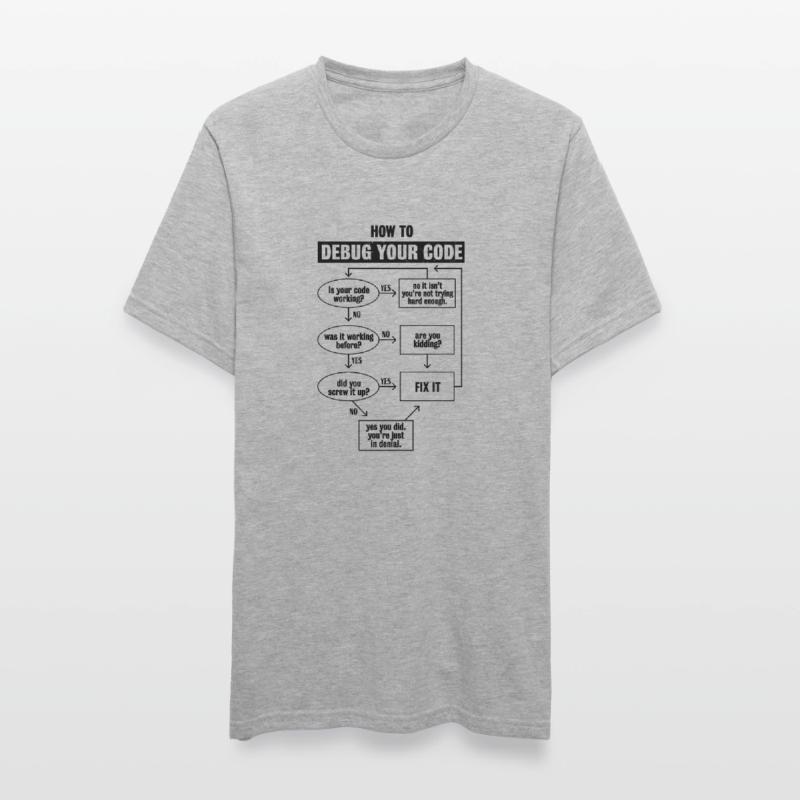 Codage de code de programmation Cadeau de débogage drôle T-shirt polycoton Unisexe