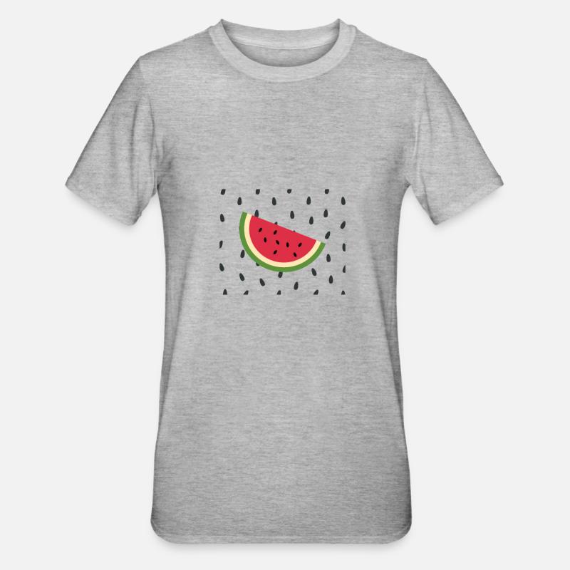 Pastèque - T-shirt polycoton Unisexe - gris chiné